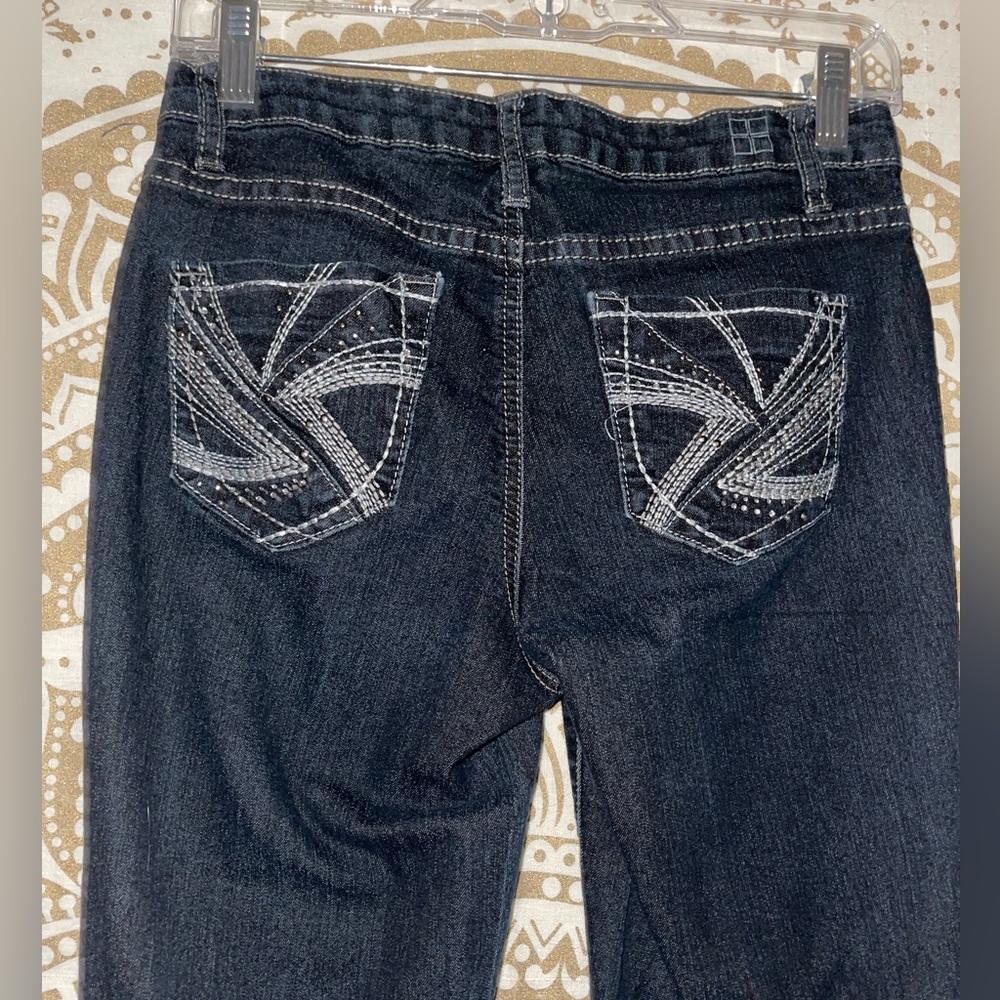 “SALT WORKS” NYC LADIES MID-RISE SKINNY EMBELLISHED JEAN WITH POCKETS, SIZE 4 - Picture 3 of 7